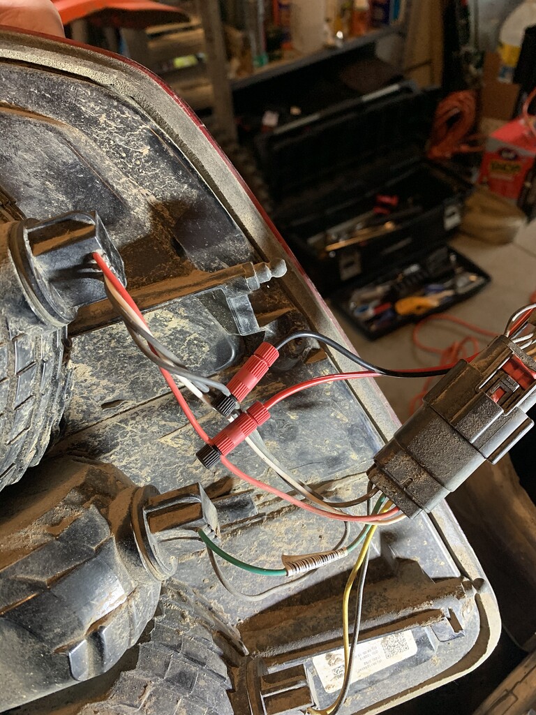 Diagrama de fiação da luz traseira Jeep YJ