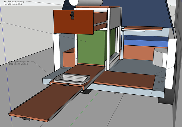 GFC-Ranger - cutting board in cooking position