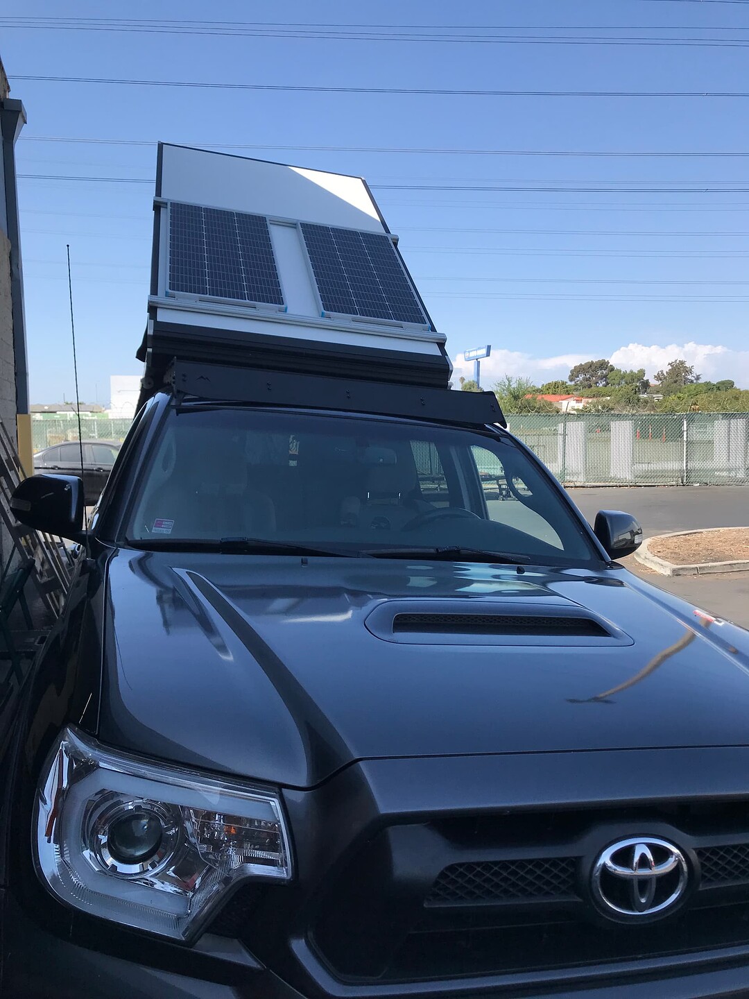 Solar tent open